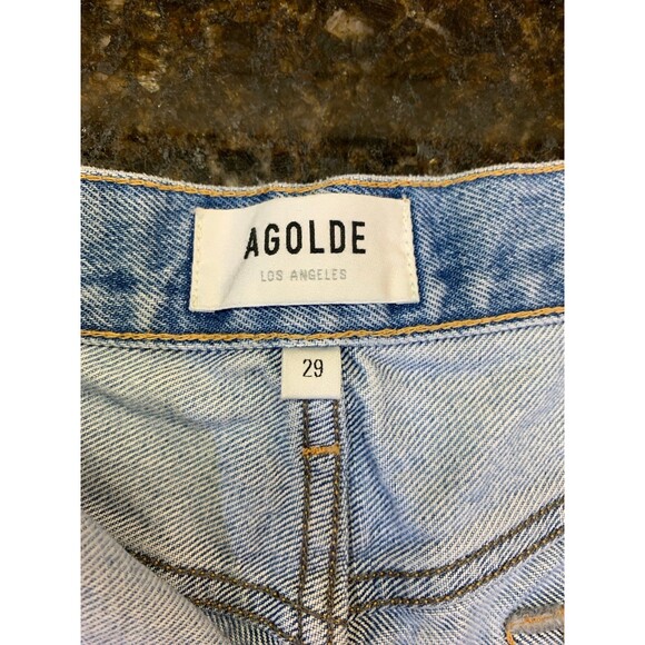Agolde Parker Distressed Button Fly Raw Hem Swapmeet Wash Shorts Size 29 EUC - Picture 7 of 11